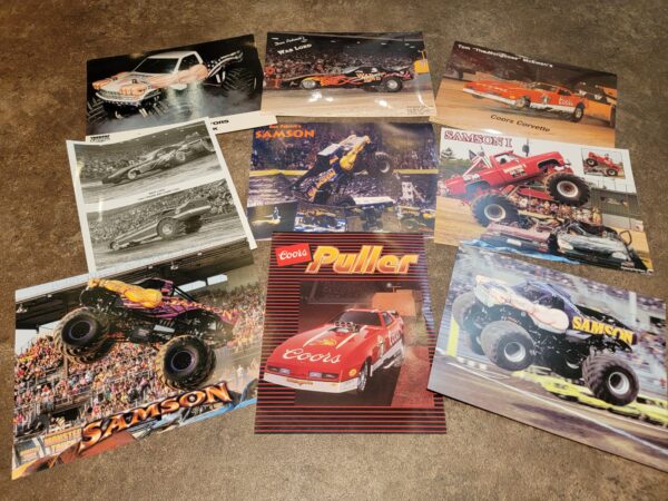 25 in stock! 9 photos, $25. Features every Samson monster truck 8 by 10 or hero card we could find in the shop from over the years, including the original and pulling days