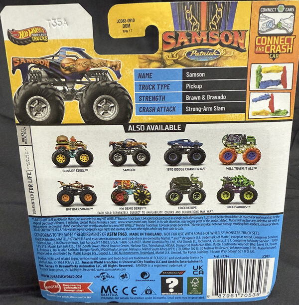 New Samson 2025 Hot Wheels Monster Truck Toy